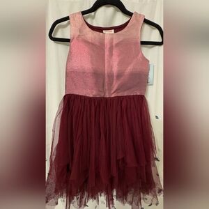 Girls Sparkly Pink and Red Dress Cat & Jack - Size Medium - NWT